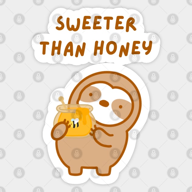 Sweeter Than Honey Sloth Sticker by theslothinme